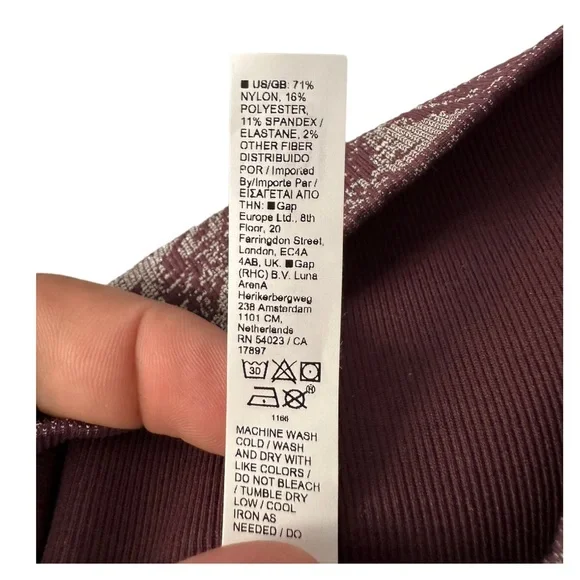 ATHLETA Aurora Shine Tight Spiced Cabernet Purple Grey Swirl Size XS - Picture 7 of 8